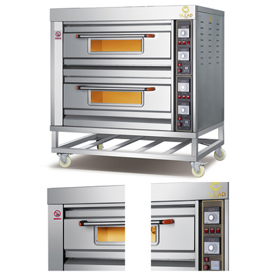 Comercial 16 Pizza 5 Quemador Estufa de gas con protectores Saj Revestimientos de pintura de madera Horno de velocidad