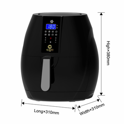 Equipo de cocina de cocina de 1200w negro Freidora de aire de alto rendimiento