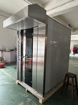 16 bandeja de gas horno de panadería comercial horno rotativo fácil de operar con 380V / 50Hz de voltaje