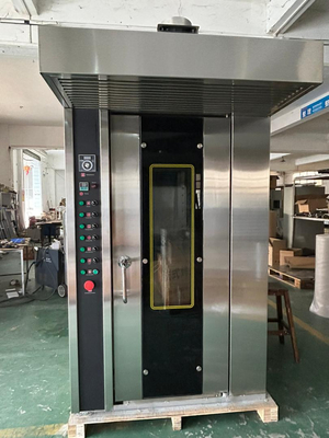 16 bandeja de gas horno de panadería comercial horno rotativo fácil de operar con 380V / 50Hz de voltaje