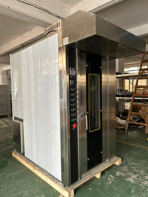 16 bandeja de gas horno de panadería comercial horno rotativo fácil de operar con 380V / 50Hz de voltaje