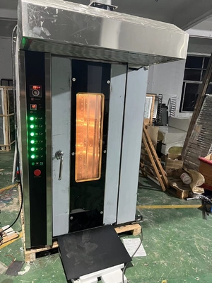 16 bandeja de gas horno de panadería comercial horno rotativo fácil de operar con 380V / 50Hz de voltaje