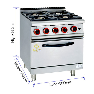 Equipo de cocina para restaurantes de acero inoxidable Gas natural/gás licuado con consumo de 4,15/5,85 kg/h