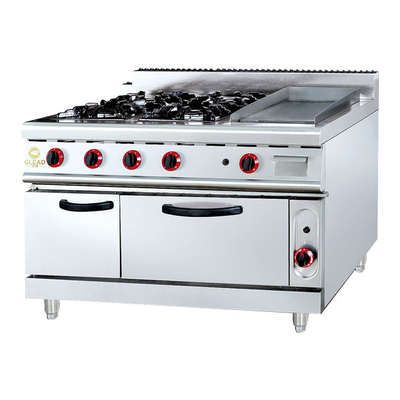 Equipo de cocina para restaurantes de acero inoxidable con propulsión a gas