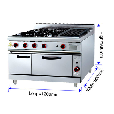 Equipo de cocina de comida rápida de acero inoxidable GL-RS-4G para cocinas comerciales
