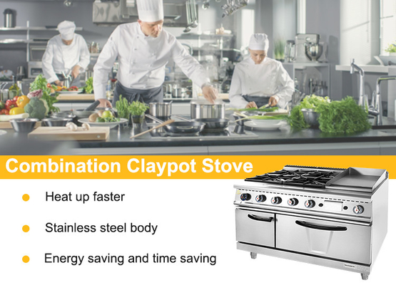 Equipo de cocina de cocina comercial de uso pesado - NG/GPL 3.95/5.66Kg/h R13/4 Conexión de gas