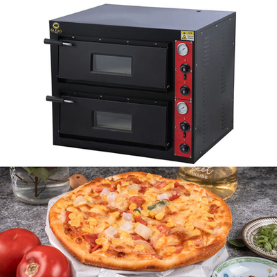 Horno eléctrico de pizzas y panes PZ-02 de acero inoxidable Equipo comercial 220-240V/50Hz-60Hz 8.4kw de potencia