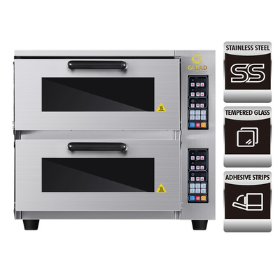 Equipo de cocción de pizza/pan de 2 capas con pintura 220-240V 50HZ