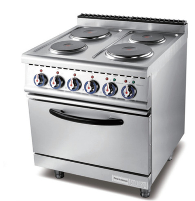 Control digital Gas Restaurante Equipo de cocina bandejas de plato liso completo 220-240V Plata Blanco