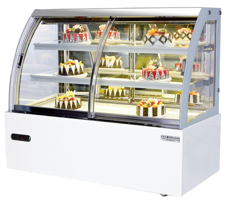 Gabinete de exhibición de pasteles profesional con base de mármol / acero inoxidable