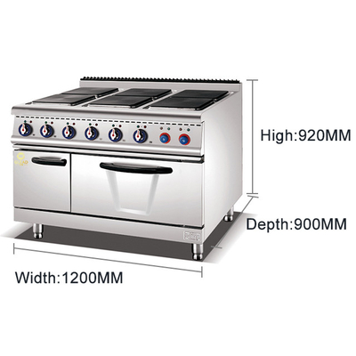 Equipo de cocina eléctrico para restaurantes 29KW 176kg de acero inoxidable GL-TT-6 modelo