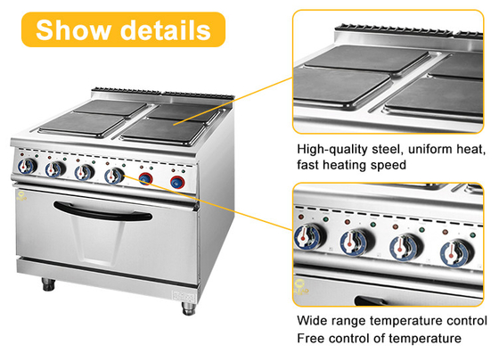 Equipo de cocina eléctrico para restaurantes 29KW 176kg de acero inoxidable GL-TT-6 modelo