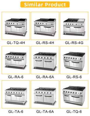 Equipo de cocina de restaurante eléctrico comercial de acero inoxidable de 29 kW gama GL-TT-6