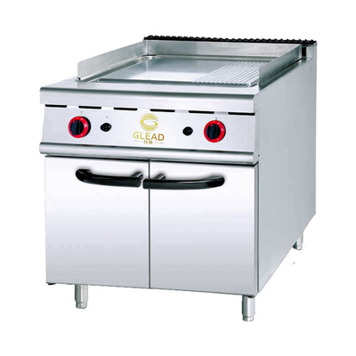 Eficiencia Grill de gas de restaurante de acero inoxidable 168kg 1140x610x20 Tamaño de la placa