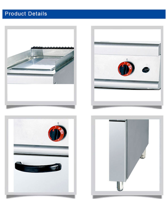 330x580x20 Tamaño de plato de parrillado Equipo de cocina de cocina comercial para energía de GLP/GNL