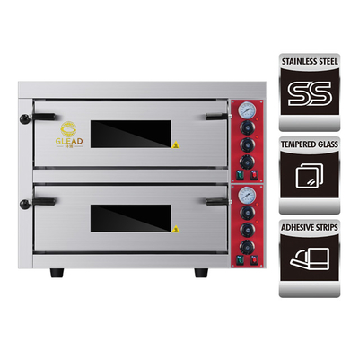 Horno de horneado comercial de trabajo pesado 9kW Rango de temperatura 115KG Peso neto