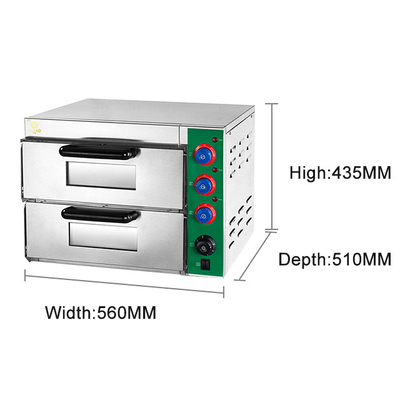 Equipo de cocina de panadería comercial eléctrica con un tamaño interno de 400*400*150mm*2 cubiertas