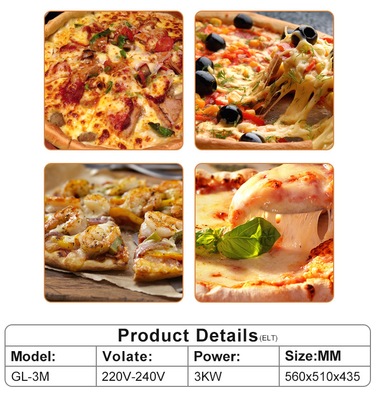 Equipo de horneado comercial para pizzería Temperatura 50-350C Dimensión de contorno 560*556*435mm