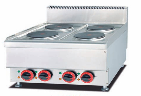 Cocina de gas de trabajo pesado estufa de suelo de acero inoxidable de 52 kg Equipo de cocina de panadería comercial