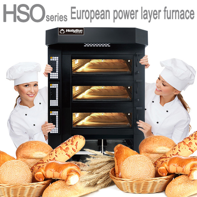 Horno de horneado eléctrico de 6 bandejas Equipo de panadería comercial 20.7kw de potencia