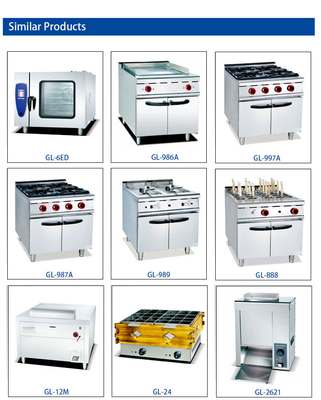 Acero inoxidable GL RGE R Equipo de cocina eléctrico para restaurantes con potencia de 220-380V
