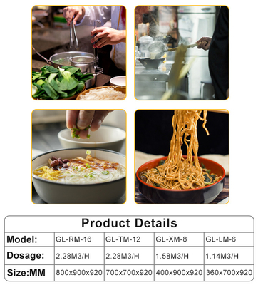 Equipo de cocina para restaurantes GL-RM-6 con fuente de alimentación de GLP/GNL y tamaño del tanque 340x550x270/30x2L