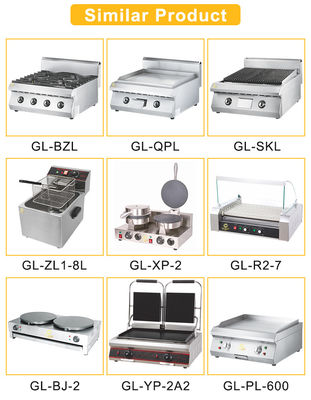 Equipo de cocina de cocina comercial de alta capacidad 103Kg 340x550x270/30x2L Tamaño del tanque