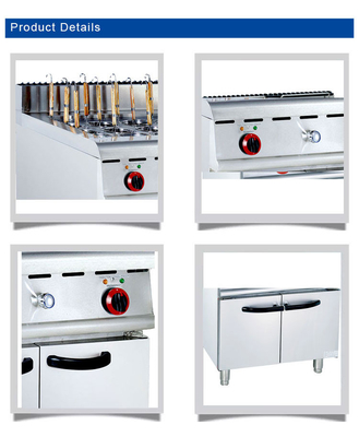 Equipo de cocina de gas para restaurantes de 340x550x270 con capacidad de 30x2L y conexión R13/4