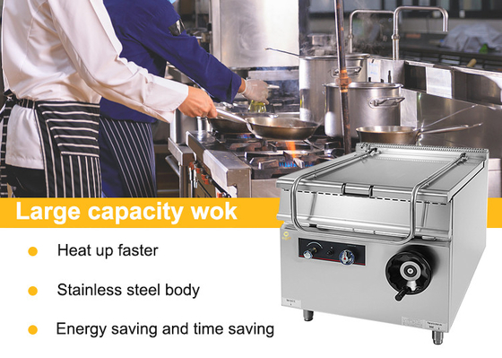 Equipo de cocina de restaurante GL-RS de 80L con consumo de gas GLP/GNL 1,76/2,2 kg/h