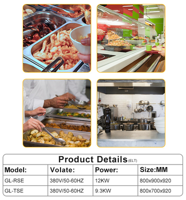 Equipo de cocina de restaurante GL-RS de 80L con consumo de gas GLP/GNL 1,76/2,2 kg/h