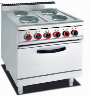 Cocina de gas de acero inoxidable Equipo de cocina comercial con 11,2kw de potencia 100-300.C Rango de temperatura permanente
