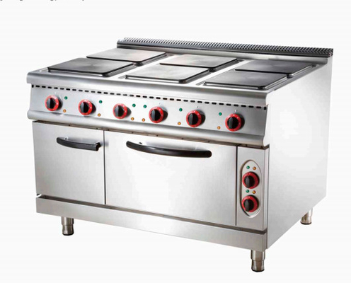 Cocina de gas de pie con 4 quemadores 220 V Equipo de cocina comercial Equipo de panadería de alimentos