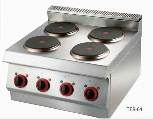 Cocina de gas de pie con 4 quemadores 220 V Equipo de cocina comercial Equipo de panadería de alimentos