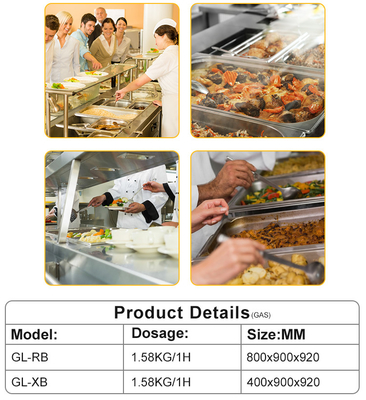 Equipo de cocina de cocina comercial GL-RB para suministro de GLP/GNL 22