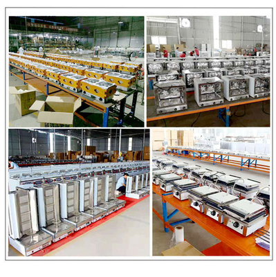 Consumo de gas GLP/GNL 1,58/2,28Kg/h Equipo de cocina para restaurantes con capacidad de 100Kg