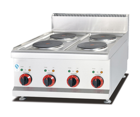 Cocina de gas para sopa con 4 quemadores Equipo de cocina de acero inoxidable 100-400 ° F