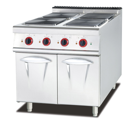 Cocina de gas para sopa con 4 quemadores Equipo de cocina de acero inoxidable 100-400 ° F