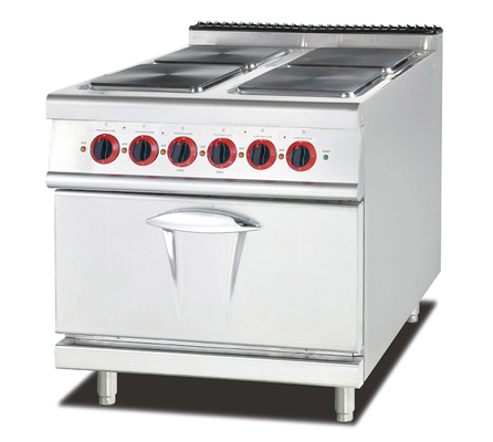 Cocina de gas para sopa con 4 quemadores Equipo de cocina de acero inoxidable 100-400 ° F