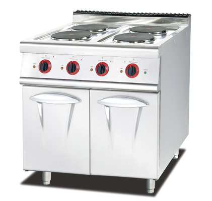 Estufa de gas comercial con 4 quemadores para sopa de suelo de cocina de gas de pie - rango de temperatura de 100-400 ° F