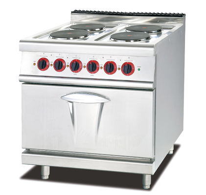 Estufa de gas comercial con 4 quemadores para sopa de suelo de cocina de gas de pie - rango de temperatura de 100-400 ° F