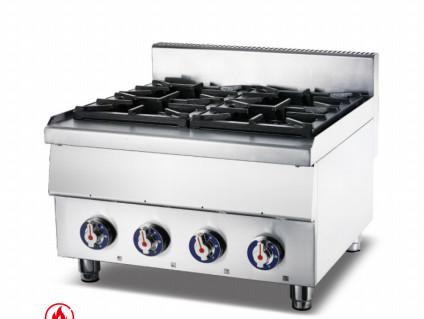 Fritar de gas comercial con 2 quemadores 11.2kw de potencia R1 3/4 Conexión de gas