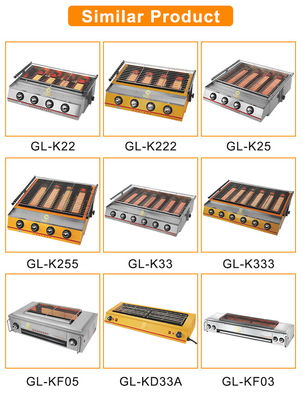 Grill de gas de acero inoxidable con gabinete 1.2/1.76Kg/h Consumo de gas para restaurantes de servicio rápido