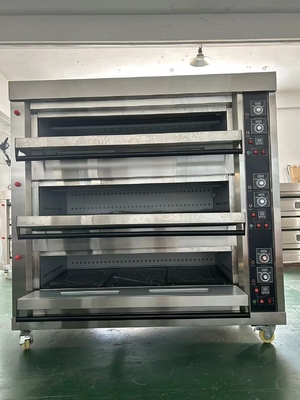 Fuego de cubierta de gas comercial 9 bandejas Capacidad 380kg Equipo de cocina pesado