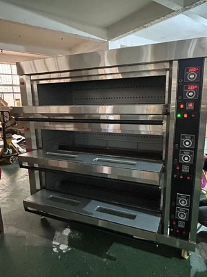 Fuego de cubierta de gas comercial 9 bandejas Capacidad 380kg Equipo de cocina pesado