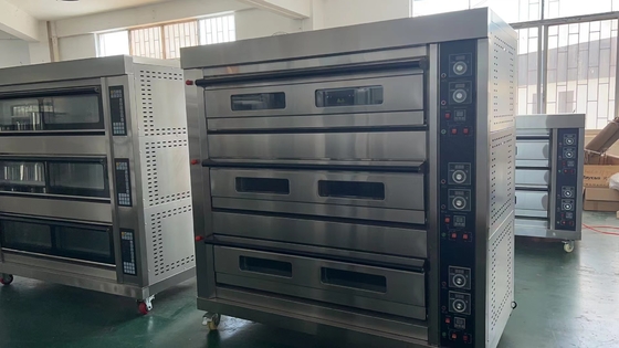 Fuego de cubierta de gas comercial 9 bandejas Capacidad 380kg Equipo de cocina pesado