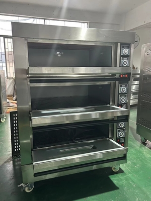 NBO-G306 de gas 3 cubiertas 6 bandejas Horno para hornear pan, tartas de huevo y más
