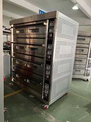 16 bandejas Capacidad Fuente de gas horno de panadería de cubierta 220V50HZ 0.3KW potencia