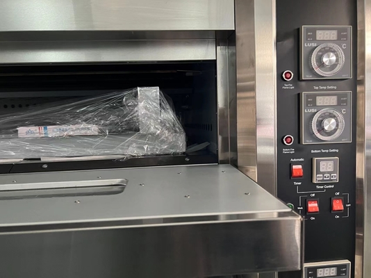 16 bandejas Capacidad Fuente de gas horno de panadería de cubierta 220V50HZ 0.3KW potencia