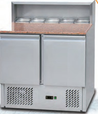 Cuadro de refrigeración para ensalada con 220V / 50Hz 2-8 ° C rango de temperatura fácil de limpiar esquinas pulidas