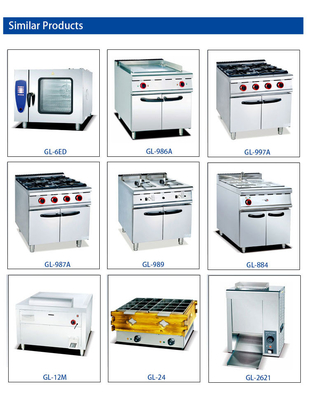 Grill de gas profesional para cocinas comerciales 11.7kw Equipo de cocina pesado